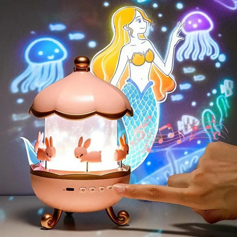 Veilleuse Projecteur Enfant USB - Rotation Ciel Étoilé avec 12 Films